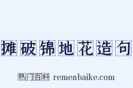 摊破锦地花造句是什么意思的图片